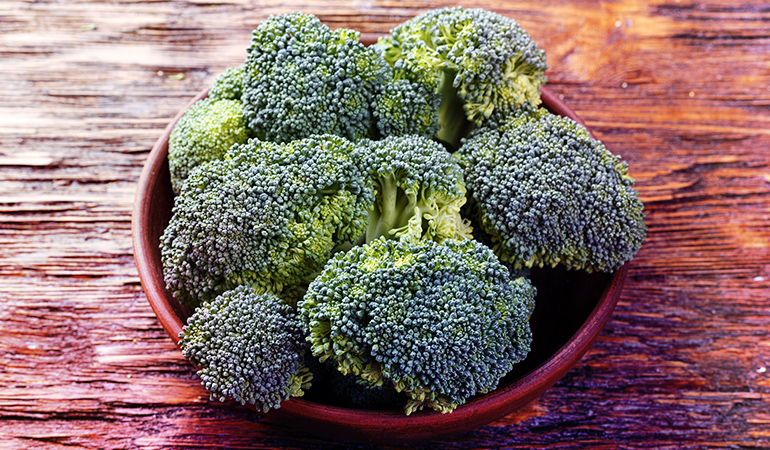 One cup of steamed broccoli gives you 120 mcg RAE of vitamin A.