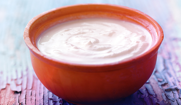 A cup of fortified low-fat vanilla yogurt has 2.9 mcg of vitamin D. 
