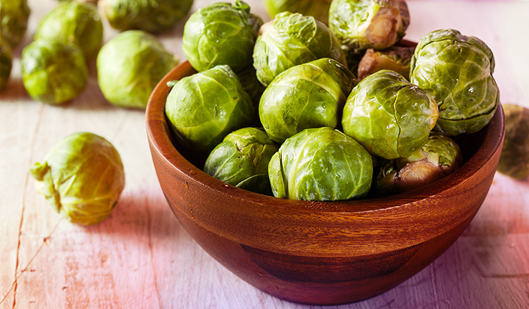 1 cup of cooked Brussels sprouts: 0.17 mg (14.2% DV)