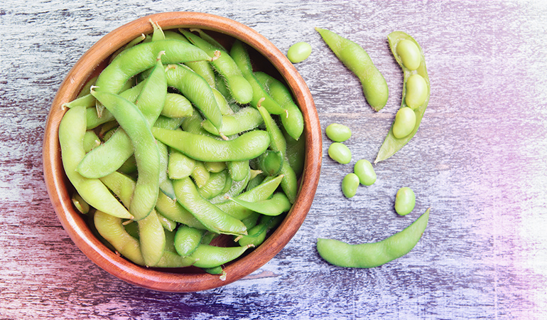 1 cup of cooked edamame: 0.31 mg (25.8% DV)