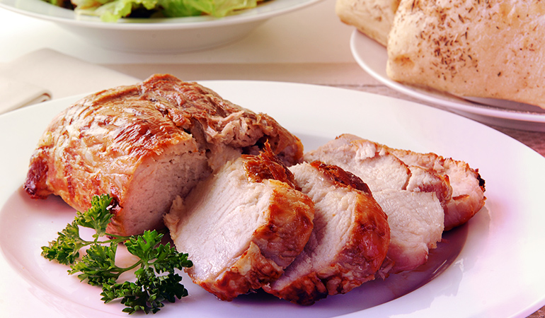 A 3-ounce portion of pork has 9.129 gm of omega 6 fatty acids.