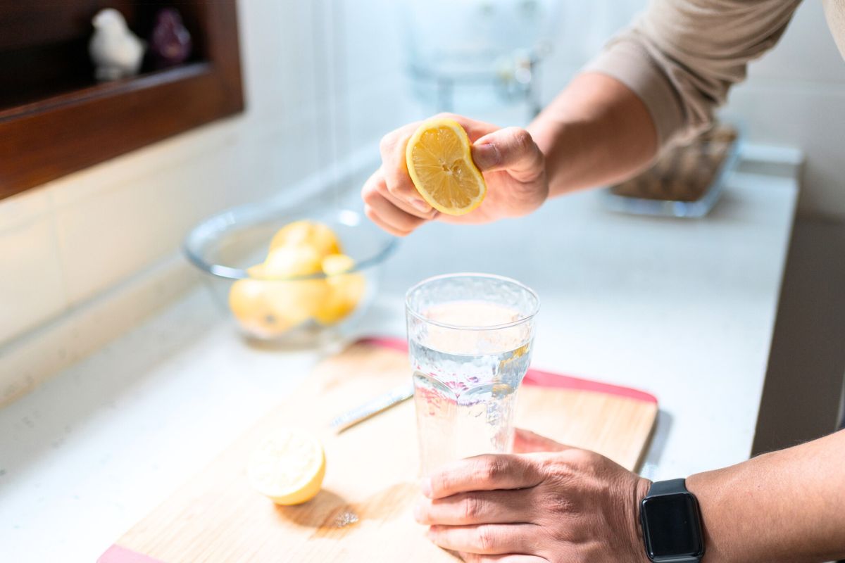 drinking lemon juice